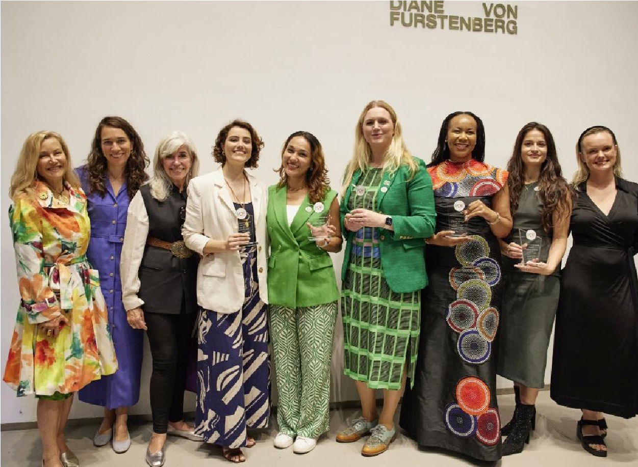 Image of the WE Empower SDG Challenge awardees standing together at the 2024 pitch night