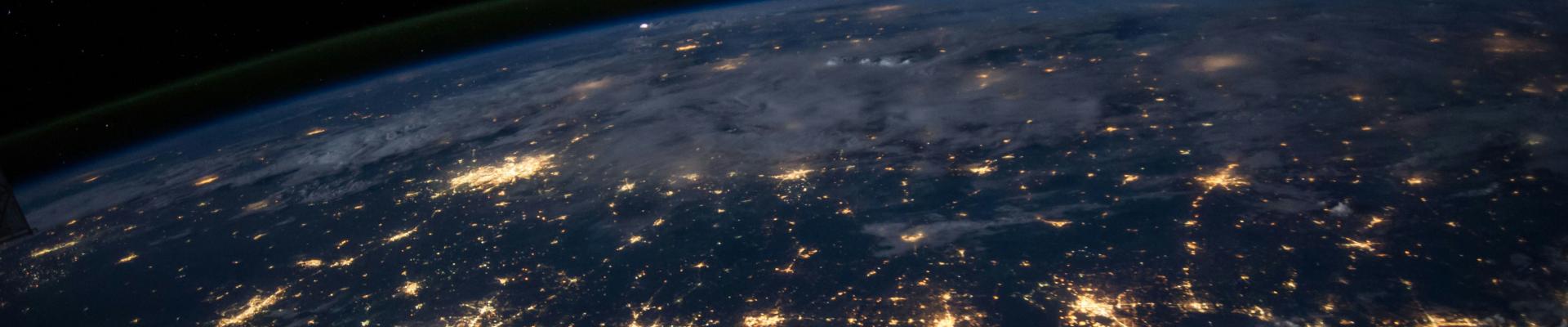 Image of the surface of the earth with lights