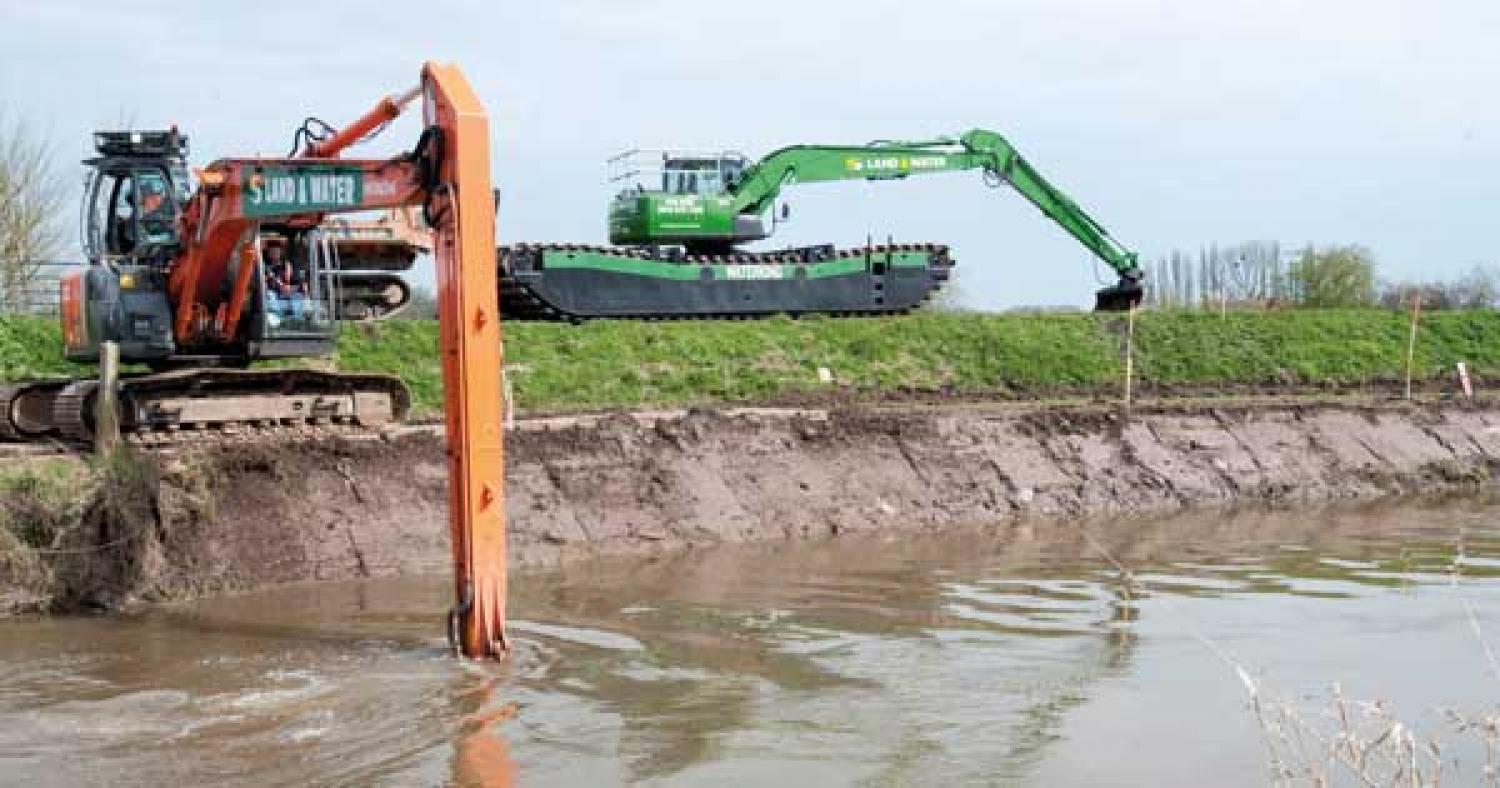 River dredging in progress